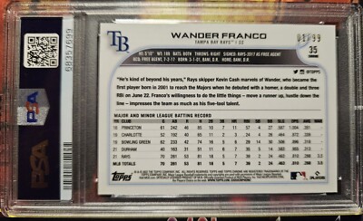 2022 Topps Chrome - Wander Franco #35 Green Refractor /99 (RC) for