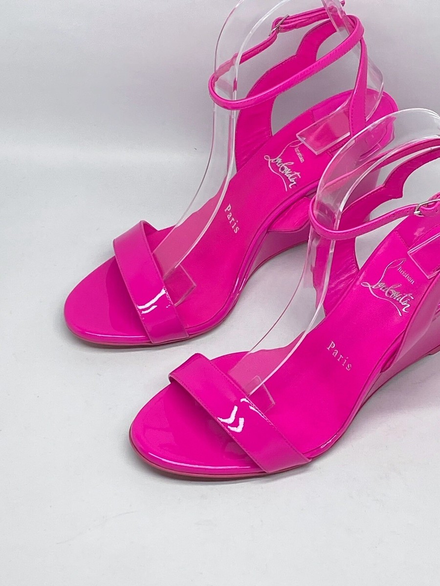 Christian Louboutin Zeppa Chick 85mm Patent Leather Wedges