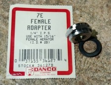 FEMALE ADAPTOR 1/4"I.P.S 7E USE WITH FEMALE AERATOR ID 2B STOCK 36127B NEW