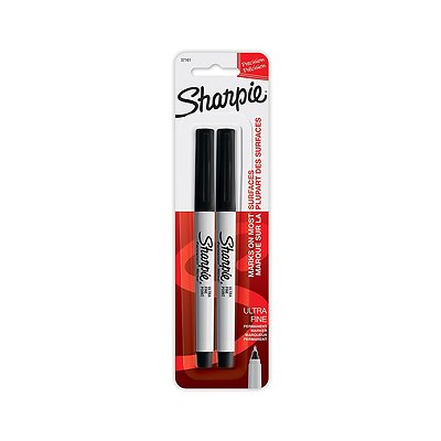 NEW Sharpie Ultra Fine Point 2 Black Permanent Markers (6 Pack)