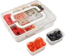 Snackle Box Container with 8 Removable Trays