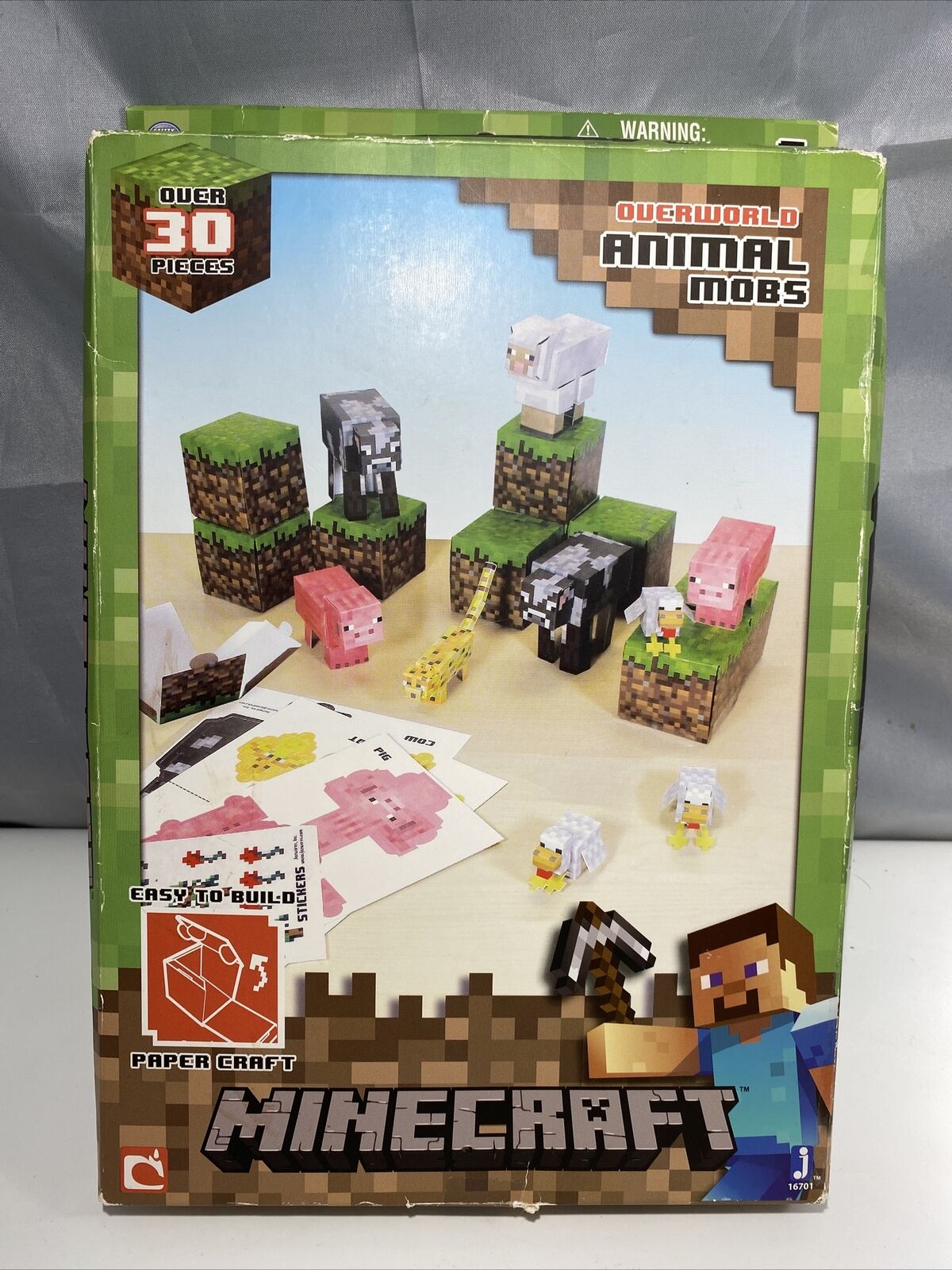 Minecraft Paper Craft Overworld Animal Mobs 16701 New Opened Box Over 30  Pieces