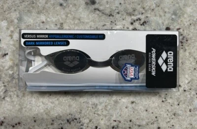 Brand New - Arena Versus Mirror Swim Goggles Silver White Anti Fog UV Powerskin
