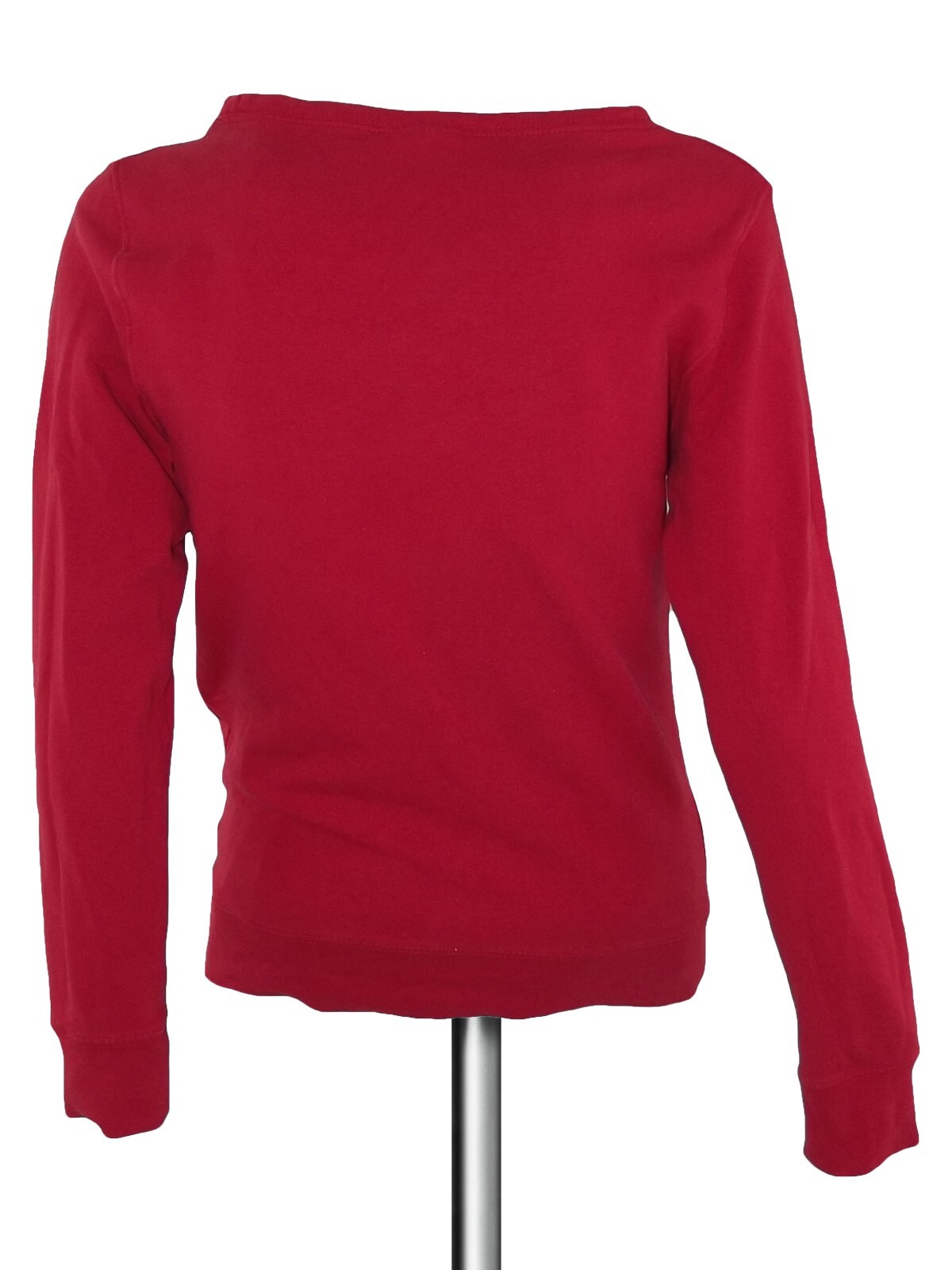 Hello Kitty Womens Sweatshirt Red Size 42 Crew Neck Long Sleeve Cotton Stretch image 3