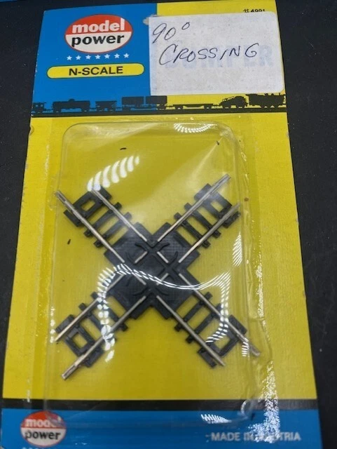Model Power N Scale Lot of 3 90 Degree Crossover Track #4959 NOS Track - Image 4 of 4