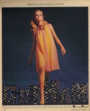 Nightlife is more exciting in Gotham waltz shift nightgown ad 1968