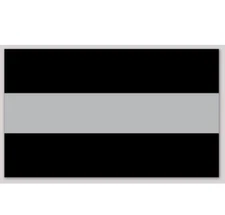 3 Inch Non Reflective Thin Silver Line Correctional Officer Sticker