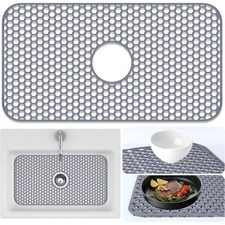 Kitchen Sink Protector Mat Farmhouse Rubber Basin Pad for Bottom of Stainless