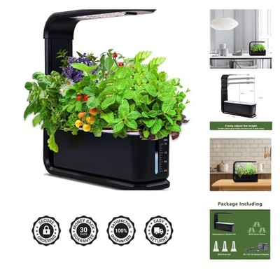 Hydroponic Growing System, 12-Pod Indoor Garden with LED Grow Light & Height-...