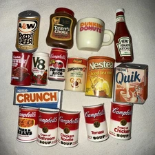 Bundle 16 Magnets Vintage Campbells Soup Nestle Heinz Dunkin Quik V8 Spaghettios