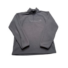 The North Face Mens M Medium Gray Fleece Quarter Zip Pullover Jacket