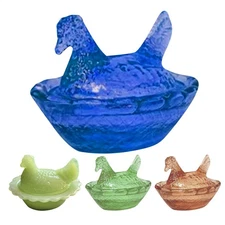  Resin Mini Hen Salt Cellar Hen On Nest JADE / JADEITE - Salt Well 7x7x6cm