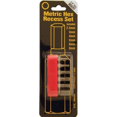 Best Way Tools 6-Piece Hex Metric Insert Screwdriver Bit Set B86420 Best Way