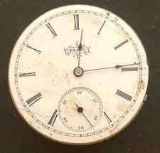 Antique 1894 Elgin Grade 117 Pocket Watch Movement Running Ticks 6s 7j USA
