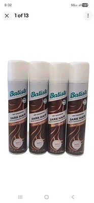 4 Pack Batiste Dry Shampoo For Dark Brown Hair Blends Hair 3.81 oz. UB4