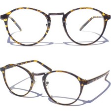 RETRO VINTAGE STYLE Clear Lens Eye Glasses w Metal Bridge Tortoise Shell Demi