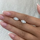 2ct Marquise Stud Earrings White Gold 14K Labcreated Diamond F/VS — photo 7