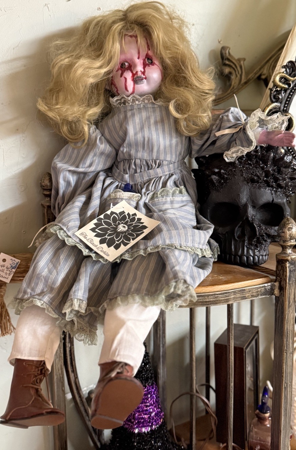 Creepy Doll Handmade By Black  Dahlia  Large 26&rdquo; Arsenic A