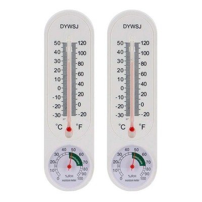 Mechanisches Hygrometer Thermometer 2er Innen Außen Tisch Feuchtigkeitsanzeige