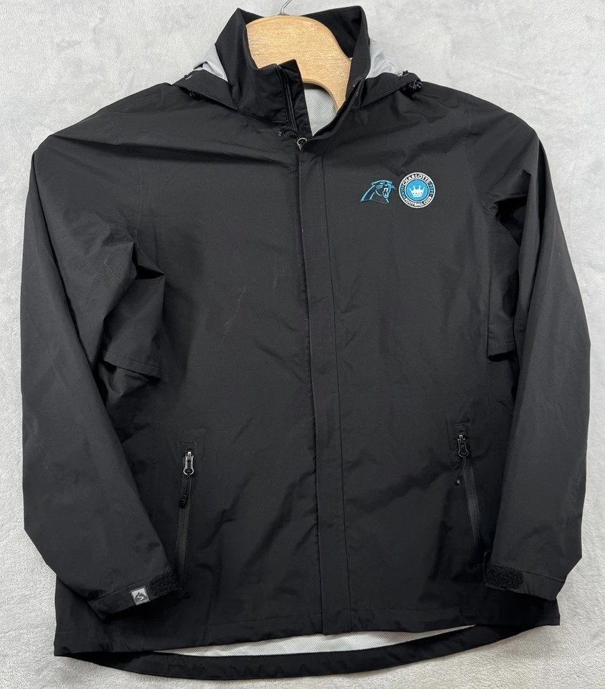 Storm Creek Caroina Panthers Charlotte FC Black Rain Jacket Women's Size L