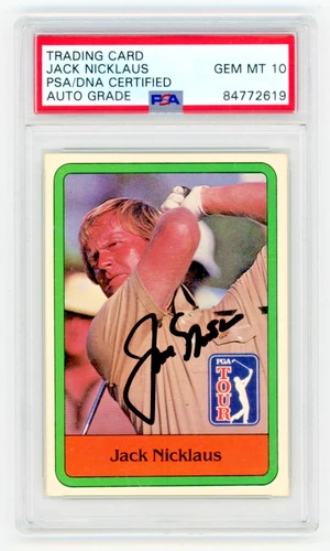 1981 Donruss Jack Nicklaus #13 Auto Signed Rookie Card PSA/DNA Auto 10