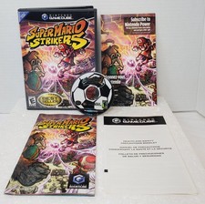 Super Mario Strikers (GameCube) ⭐Black Label in Box w Manuals & Reg Card TESTED✅