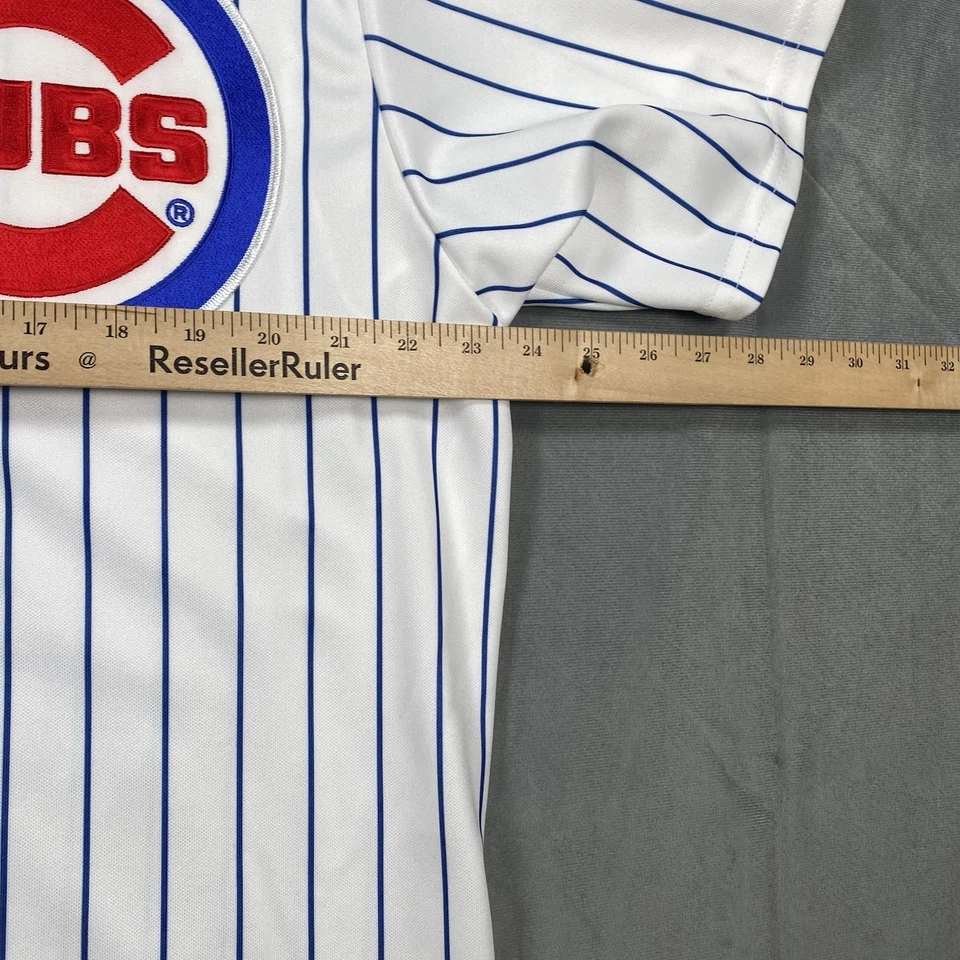 Vintage Chicago Cubs #12 Alfonso Soriano Jersey Men's XL Majestic Pinstripe - Image 4 of 4