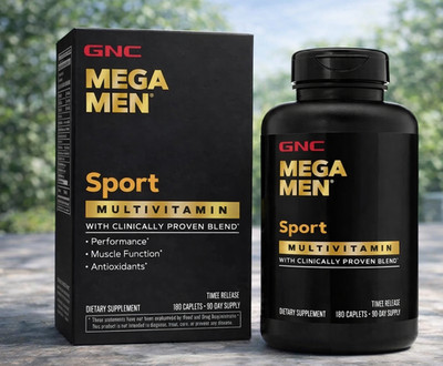 GNC Mega Men Sport  180 Caplets 2days fast end free shipping.