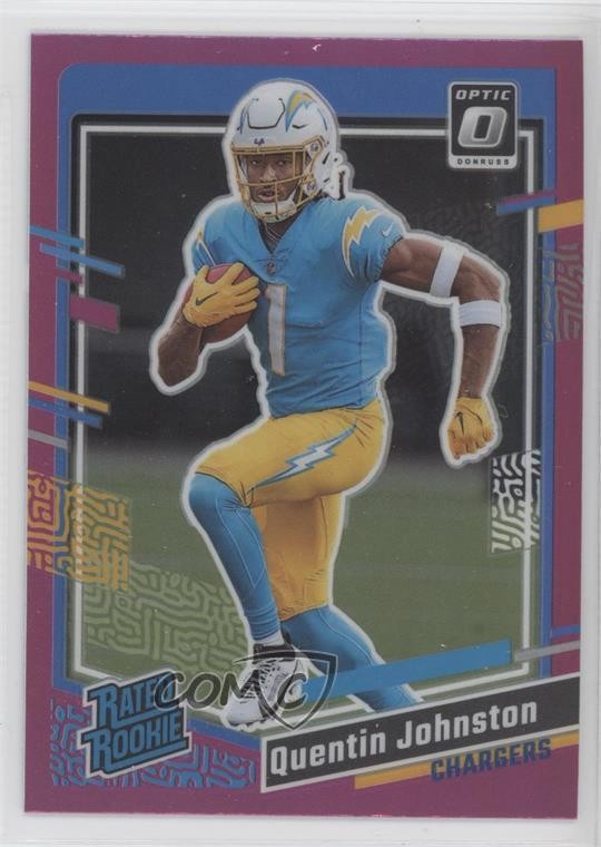 2023 Donruss Rated Optic Preview Pink Prizm Quentin Johnston #353 Rookie RC 0h3t