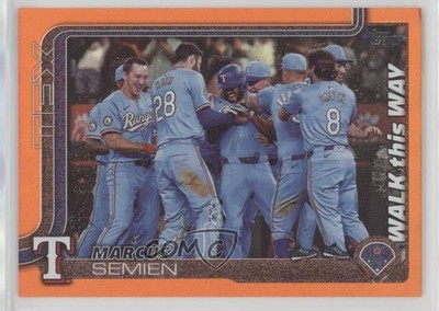 2025 Topps Series 1 Walk This Way Orange 2/25 Marcus Semien #WTW-39 0rd2