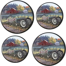 Reston Lloyd Electric Stove Burner Covers, Set of 4, Morning Run All-Over