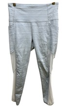 Athleta Leggings Women  s Small Gray Heathered Mesh Textured Pocket Capri