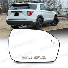 Right Passenger Side Mirror Glass Wblind Spot For Ford Explorer 2020-2023