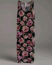 Allysse Dress Women's Small  Sleeveless Round Neck Floral Knee Length Stretch