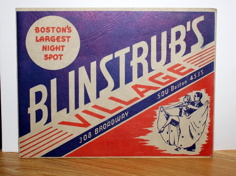 VINTAGE BLINSTRUB’S VILLAGE BOSTON NIGHTCLUB SOUVENIR PHOTO HOLDER-1950’S