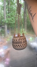 Maceta colgante de cerámica 3"x4" nueva sin etiquetas
