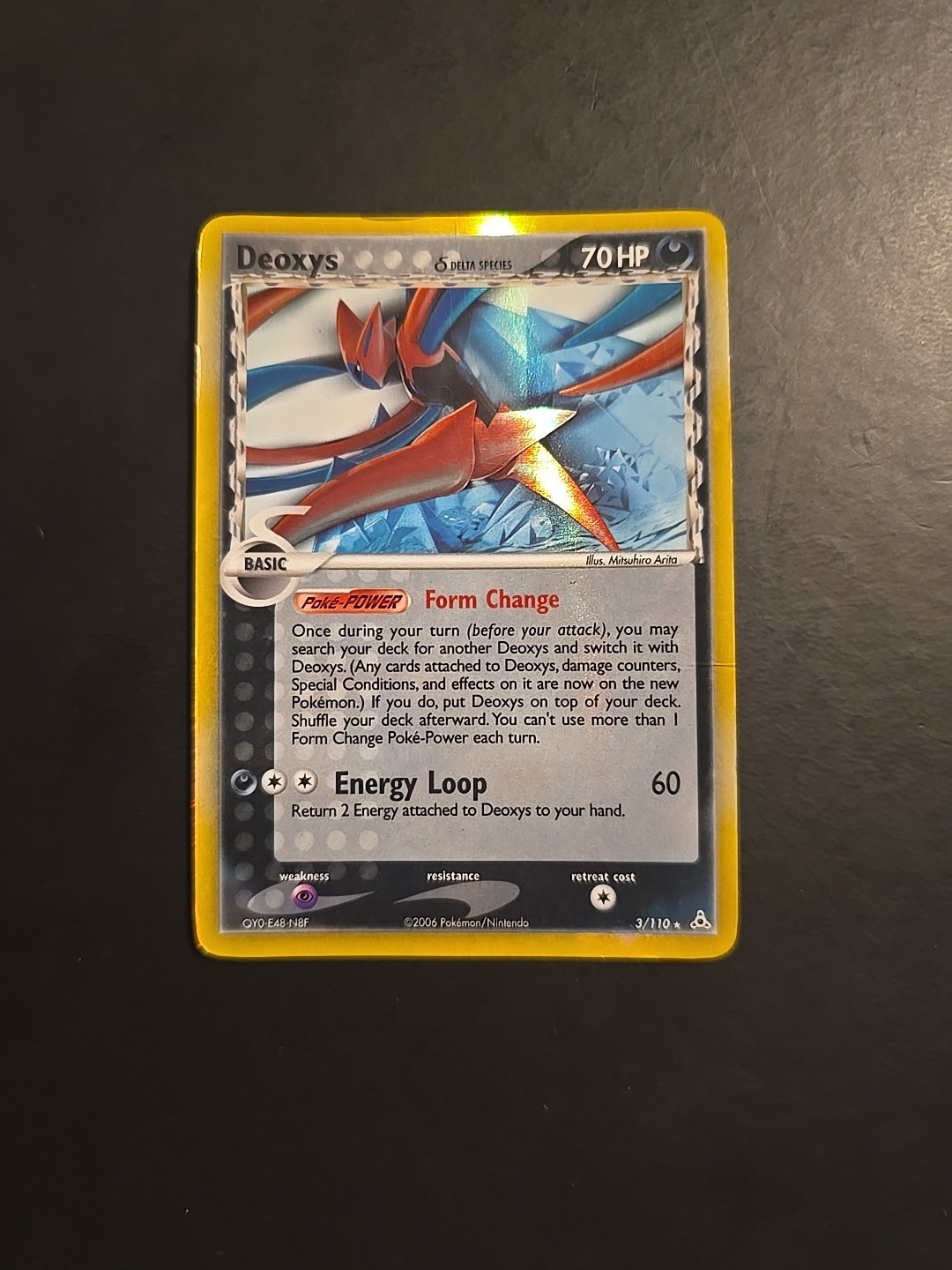 Pokémon Deoxys Delta Holo Rare Card 3/110 Holon Phantoms MP Condition