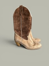 Vintage Wolverine Cowgirl Brown & Tan Suede W...