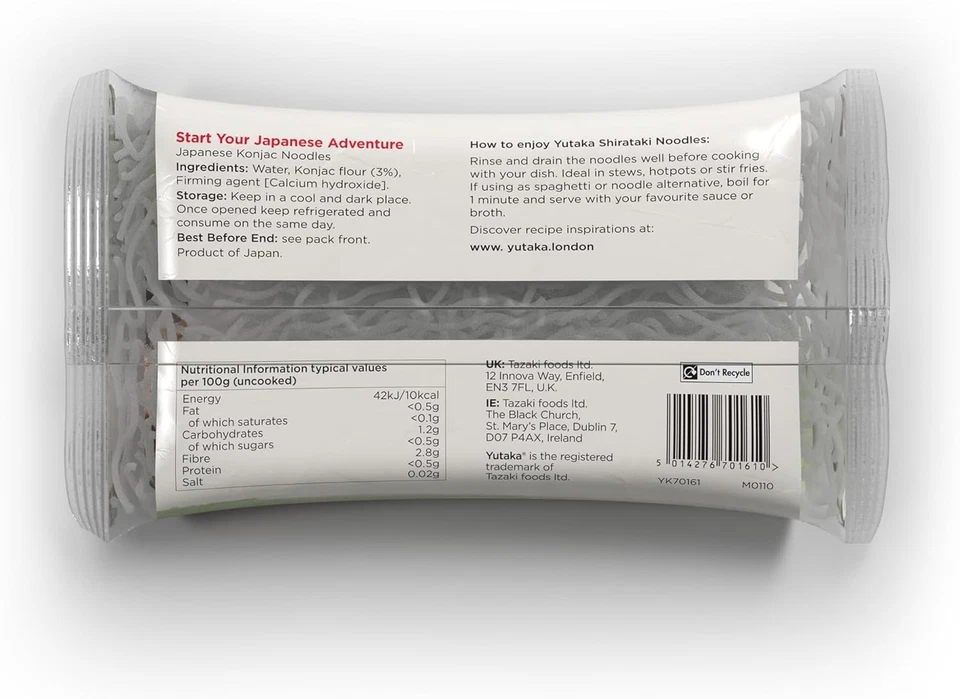 Yutaka White Shirataki Noodles 170G (Pack of 12) | Authentic Japanese Konjac ... - Image 4 of 4