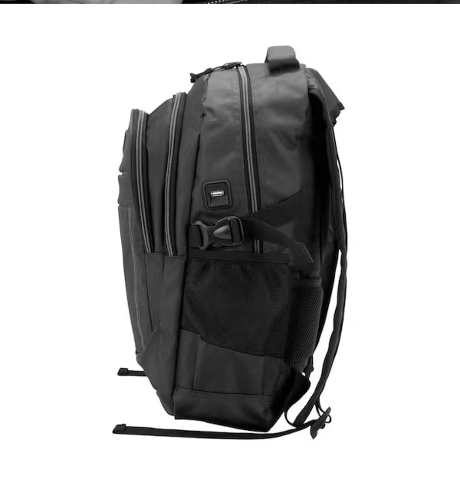 Traveler's ChoiceTech Travel 19 pulgadas Mochila de equipaje gris con USB incorporado... Foto 4 de 4