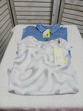 All In Motion Boys Shirts Size L Tank White Gray Blue Polo Short Sleeves