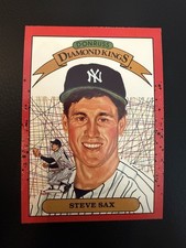 1989 Donruss Diamond Kings Steve Sax #2 error card New York Yankees
