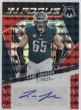 2025 Lane Johnson Mosaic In Focus Red Mosaic Prizm Auto /199 #IFS-LJN (H3379)