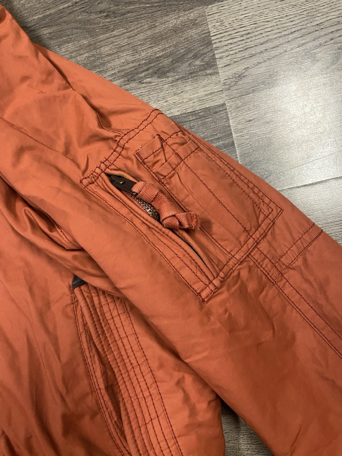 American Eagle Jacket Size Large Orange Fuax  Fur… - image 7