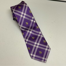 Elegant Purple Plaid Men's Tie