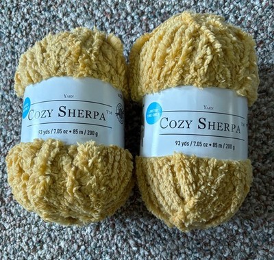 Loops & Threads Cozy Sherpa Yarn 2 Skeins Color #12 Fall Leaf
