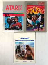 E.T. The Extra-Terrestrial, Joust, Defender - Atari 2600 - Manual Only LOT