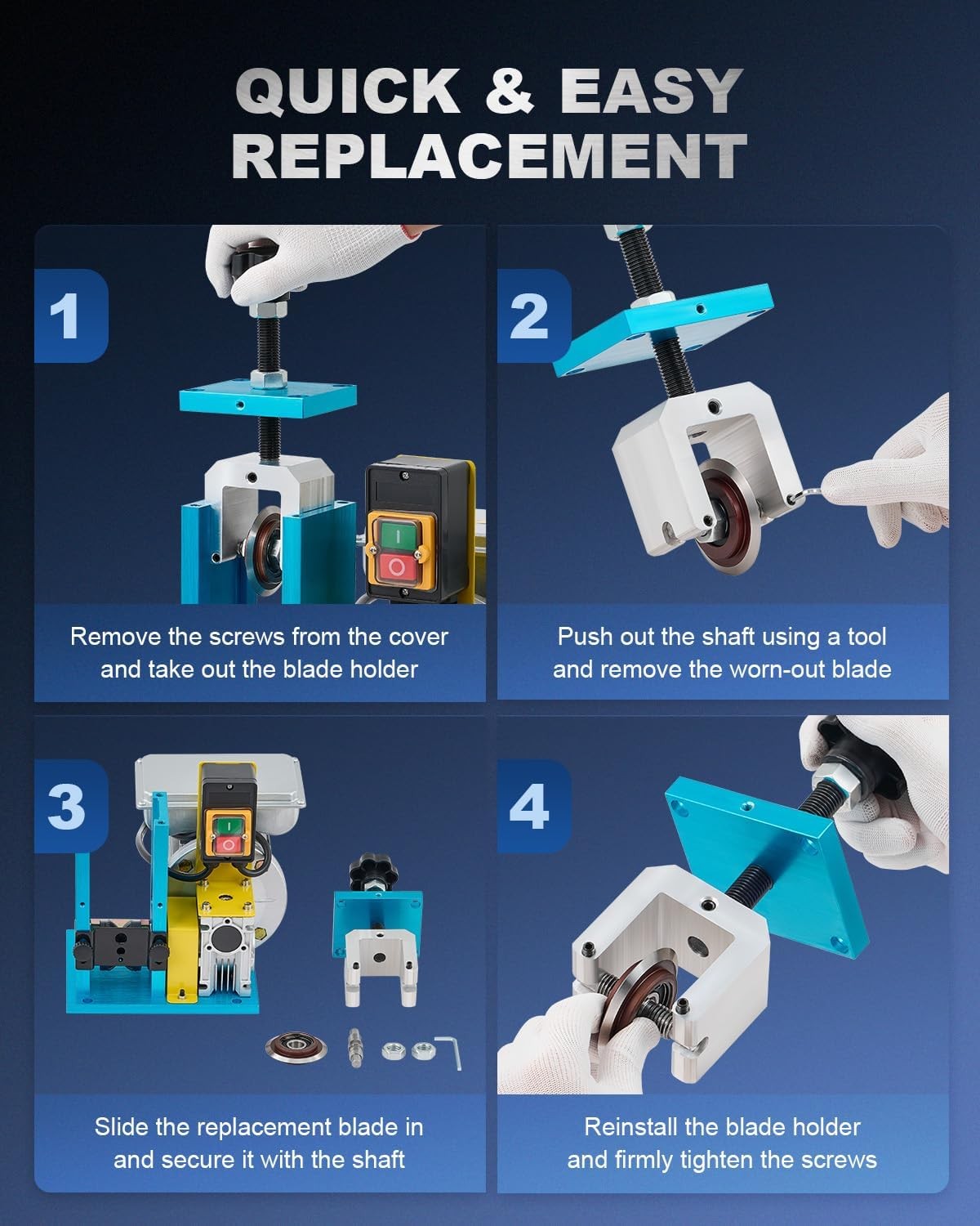 CREWORKS Cable Stripper Replacement Blade, 0.06-1 in. (1.5-25 mm) 