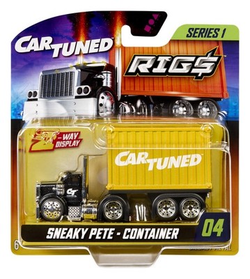 CarTuned  Rig$ Container Case- Sneaky Pete, Yellow and Black DieCast Truck, S...