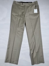 NWT Calvin Klein Flat Front Dress Pants Beige Mens 36X32